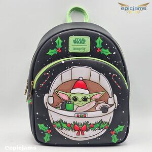 Loungefly Star Wars The Mandalorian Grogu Cocoa Holiday Mini Backpack